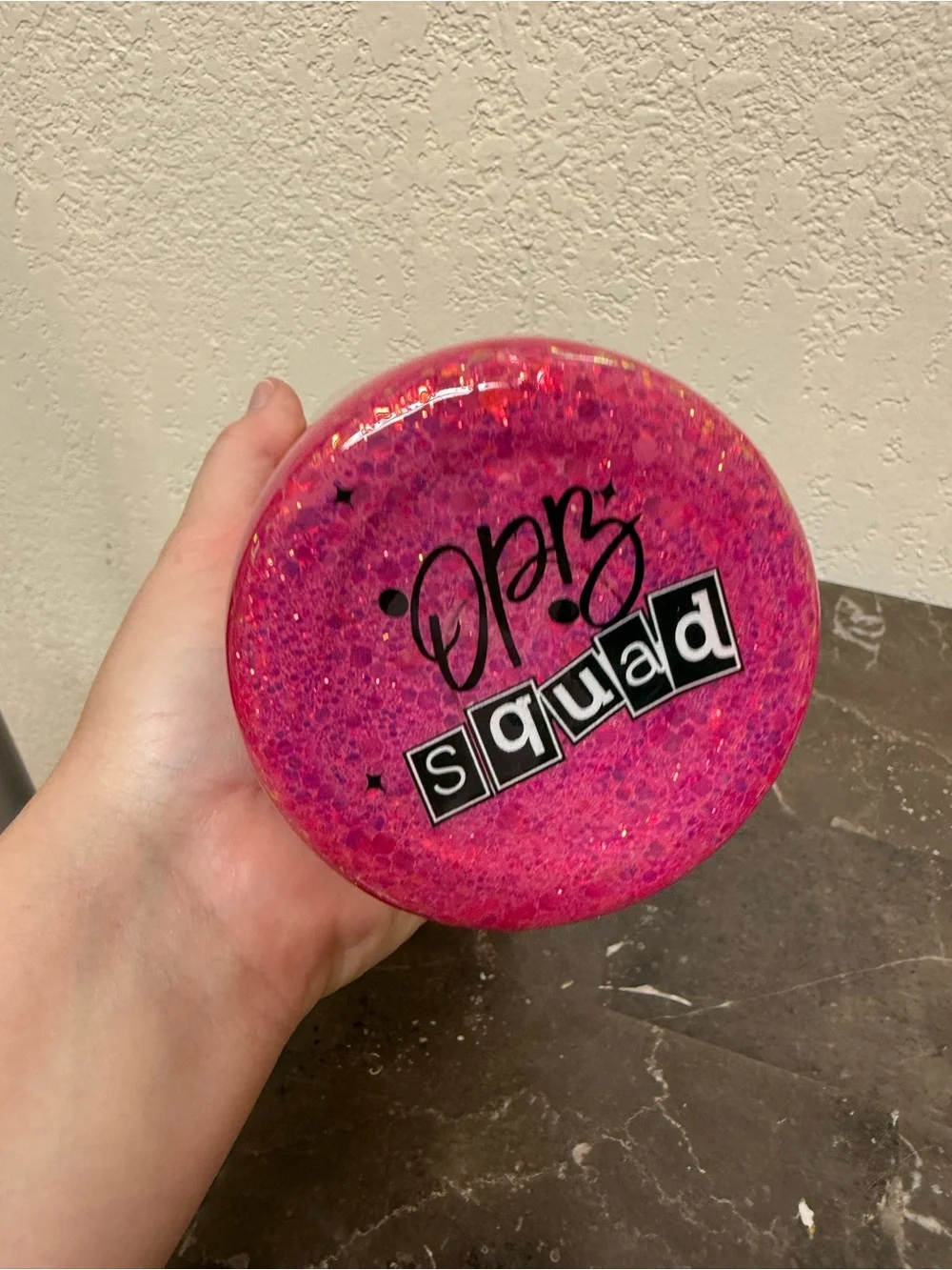 Mean Girls Pink Glitter 30 oz Skinny Tumbler Cup Handmade